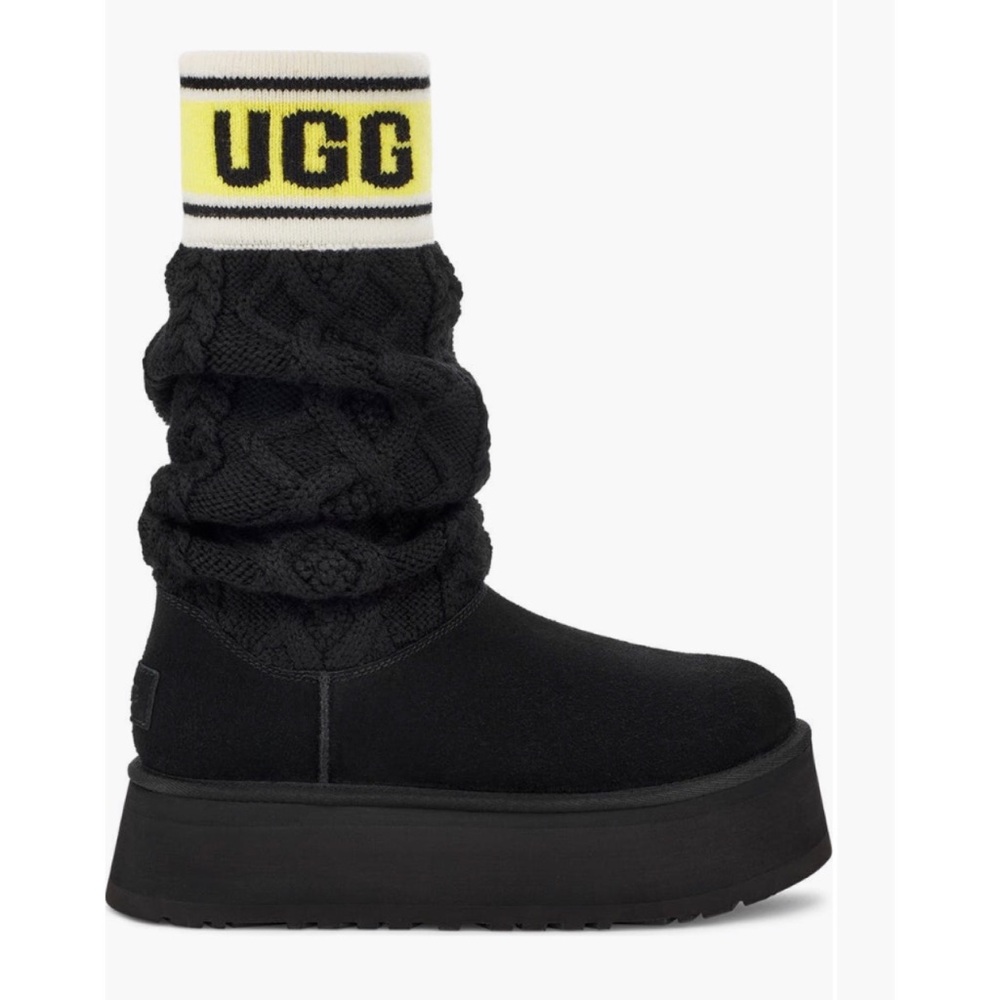 UGG Classic Sweater Letter Platform Boot